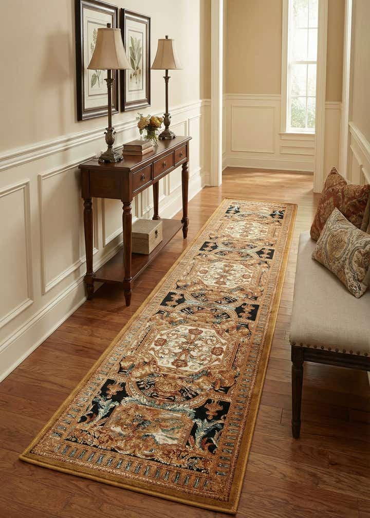2' 7 x 12' Easy-Clean Traditional Indoor / Outdoor Runner Rug