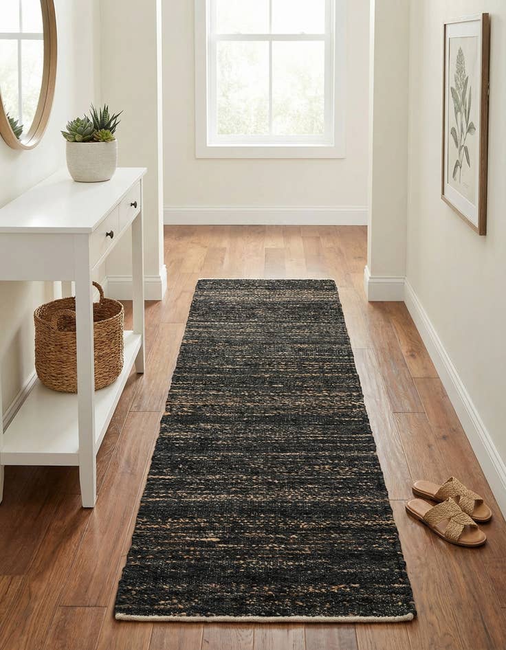 Detail image of 2' x 8'  Hand Woven Palm Beach Jute Runner Rug