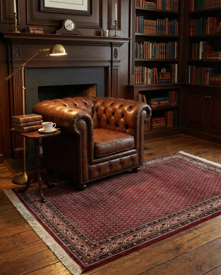 Detail image of 4' x 5' 9 Hand Knotted Mir Wool Rug