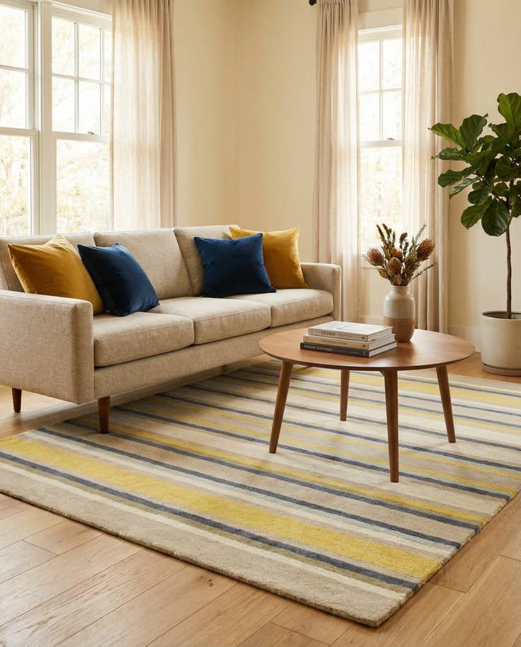 Detail image of 4' x 5' 8 Luna Wool Rug