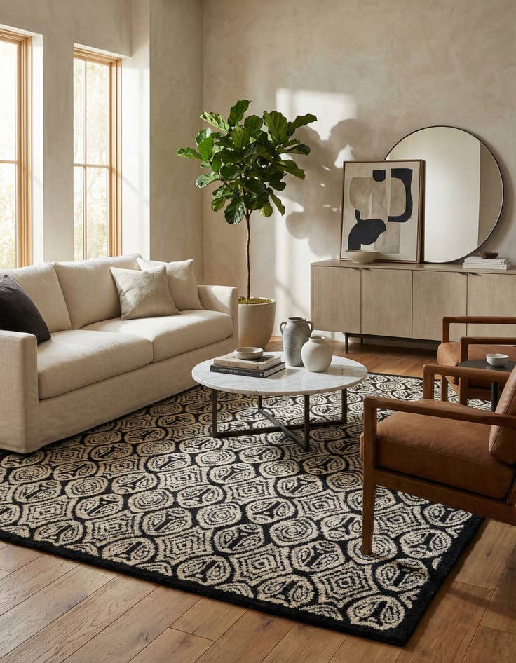 Detail image of  8' 2 x 10' 4  Hand Knotted Darya Wool Rug