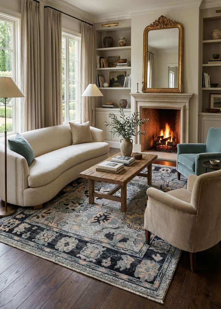 8' 2 x 10' 3 Hand Knotted Oushak Wool Rug