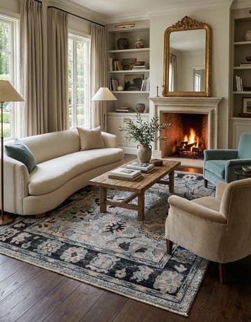 8' 2 x 10' 3 Hand Knotted Oushak Wool Rug