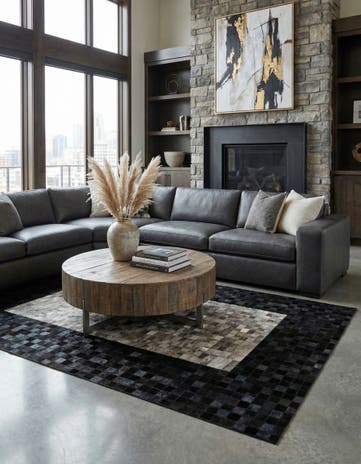 5' x 7' 11 Cowhide - Patchwork Rug