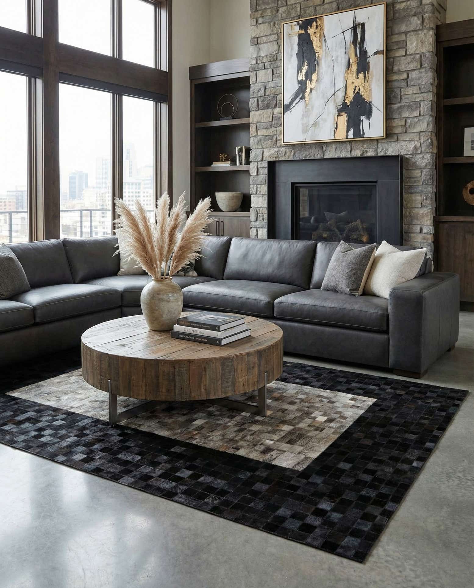 5' x 7' 11 Cowhide - Patchwork Rug