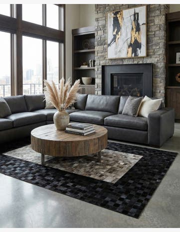 5' x 7' 11 Cowhide - Patchwork Rug