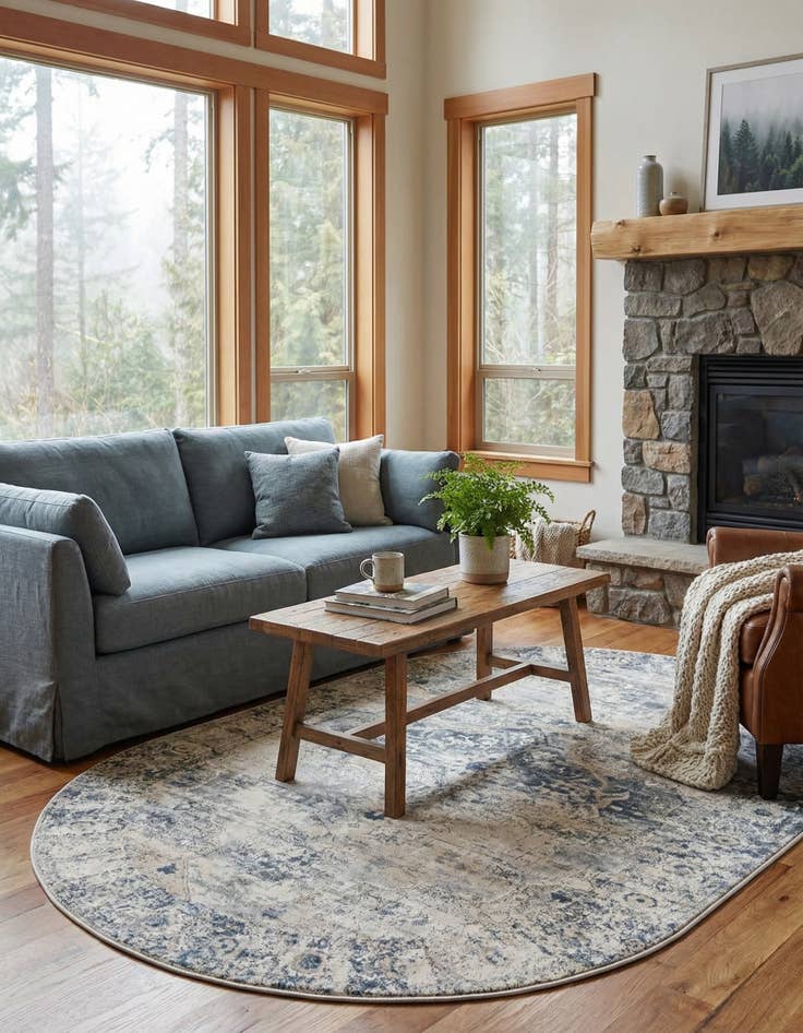 Detail image of 5' 3 x 8' Oregon Oval Rug