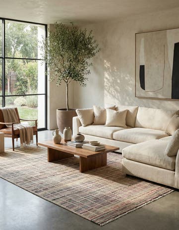 6' 6 x 9' 2 Hand Knotted Moroccan Wool Rug