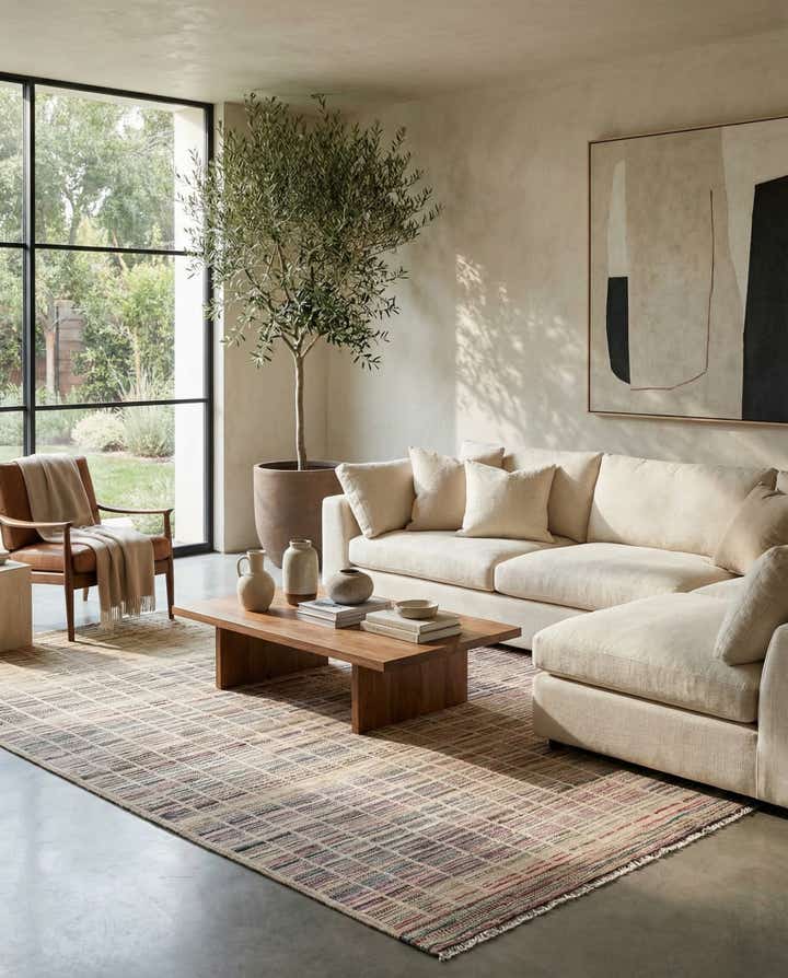 6' 6 x 9' 2 Hand Knotted Moroccan Wool Rug