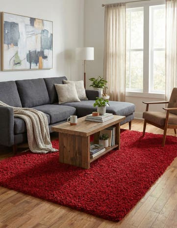 5' 3 x 8' Solid Shag Rug