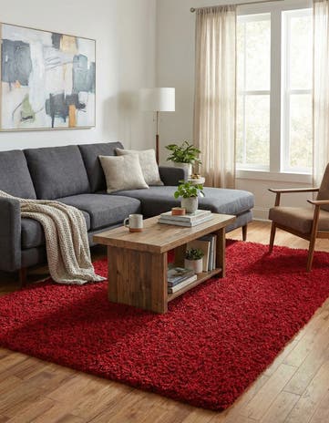 5' 3 x 8' Solid Shag Rug