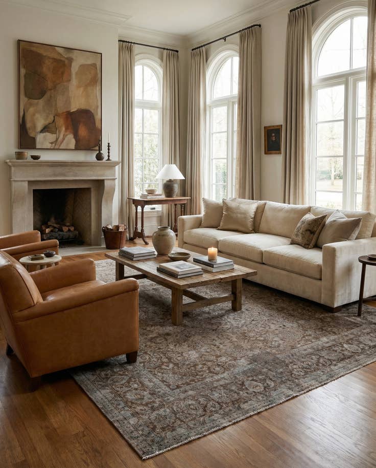 Detail image of 9' 5 x 12' 5 Hand Knotted Ultra Vintage Persian Wool Rug