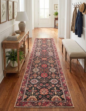 2' 7 x 12' Washable Timeless Runner Rug