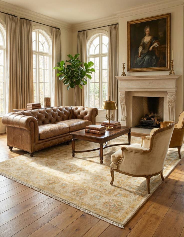 Detail image of 5' 3 x 6' 7 Kaizar Wool Rug