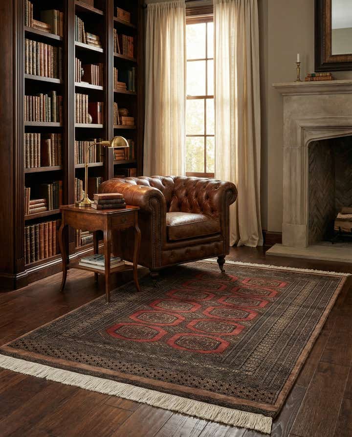 4' 2 x 6' 6 Hand Knotted Bokhara Wool Rug