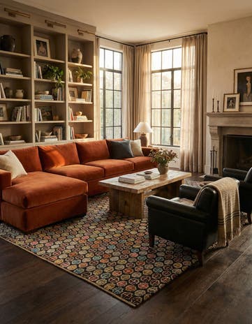 6' 2 x 9' 3 Hand Knotted Darya Wool Rug