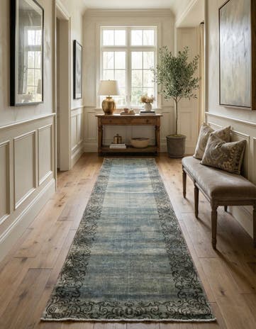 2' 5 x 17' 10 Hand Knotted Ultra Vintage Persian Wool Runner Rug