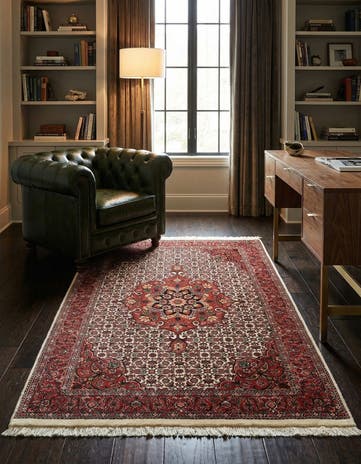 3' 8 x 5' 11 Bidjar With Silk Rug