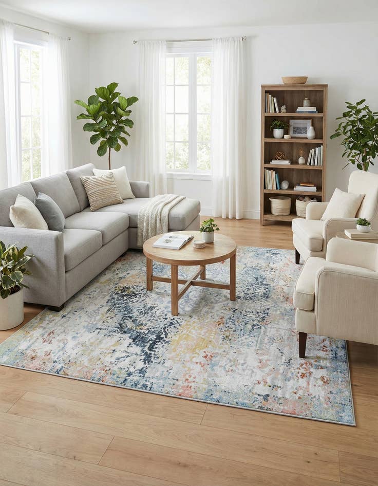 Detail image of  7' 10 x 7' 10 Kamala Washable Square Rug