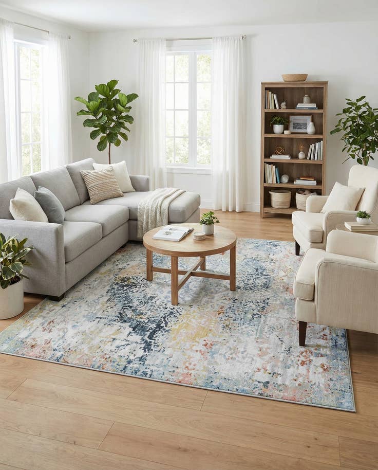 Detail image of 7' 10 x 7' 10 Kamala Washable Square Rug