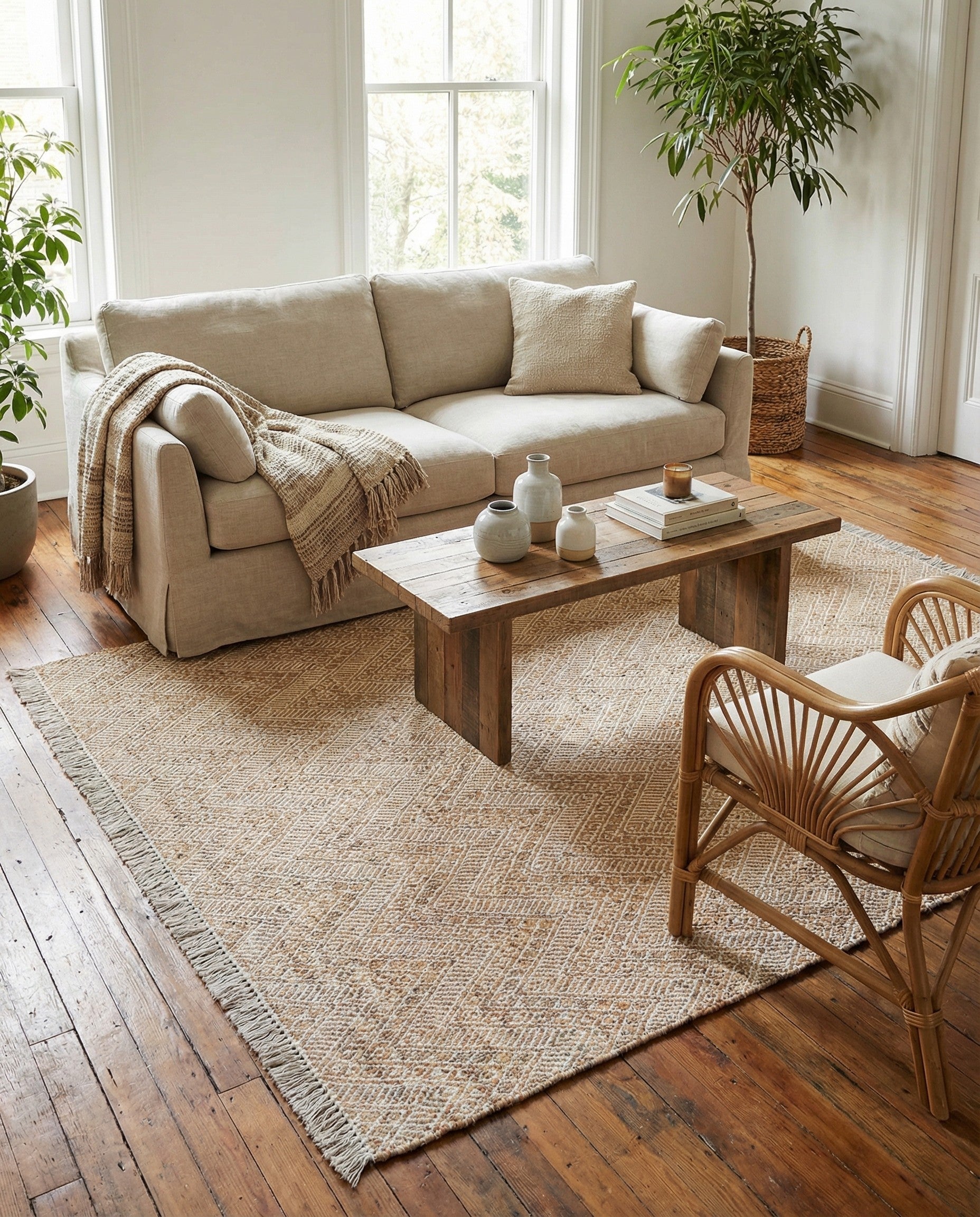  7' 10 x 10'  Hand Braided Jute Rug