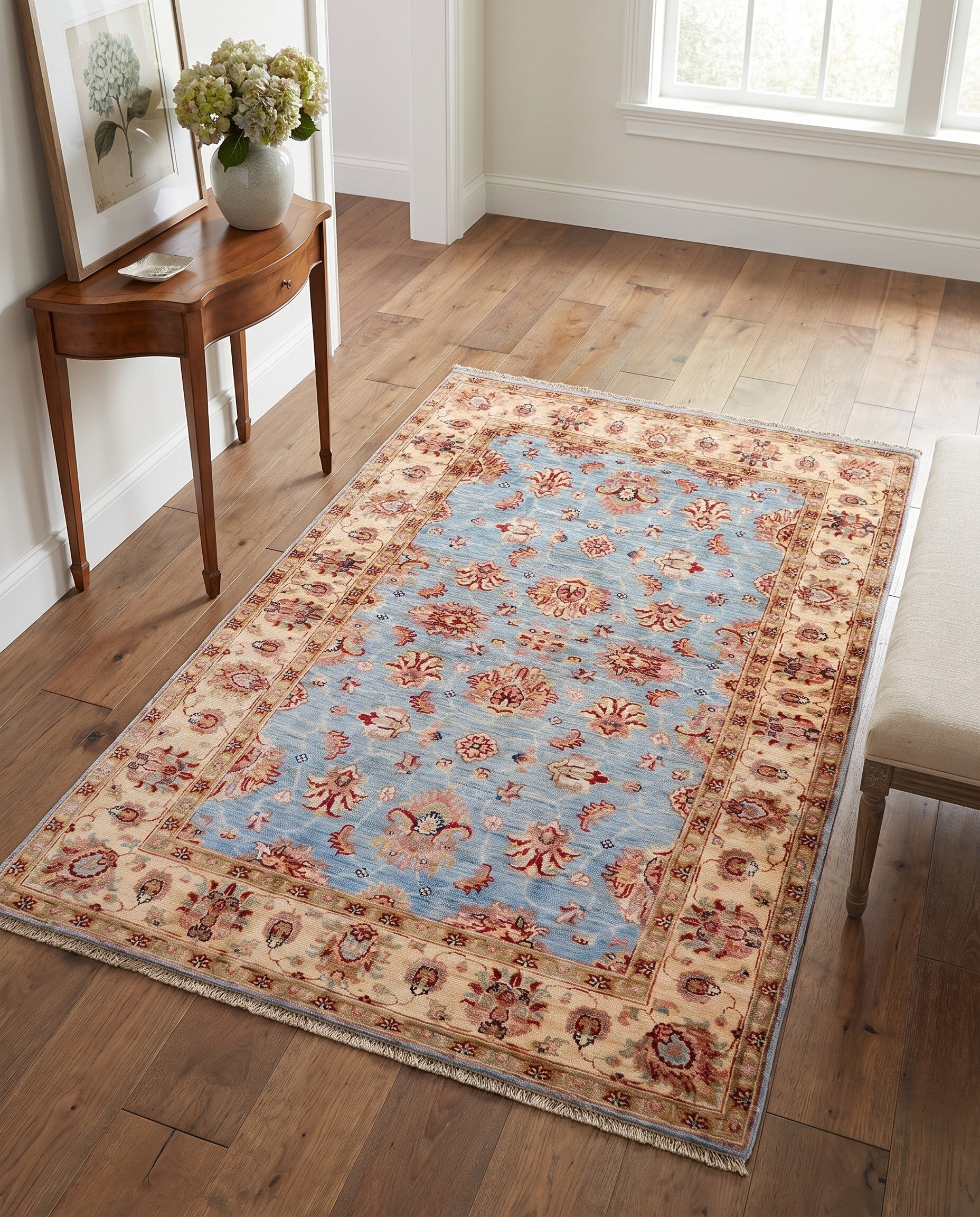 3' 11 x 6' Hand Knotted Ariana Ziegler Rug