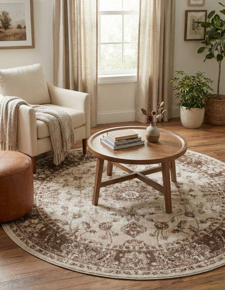 Detail image of 6' x 6' Himalaya Round Rug