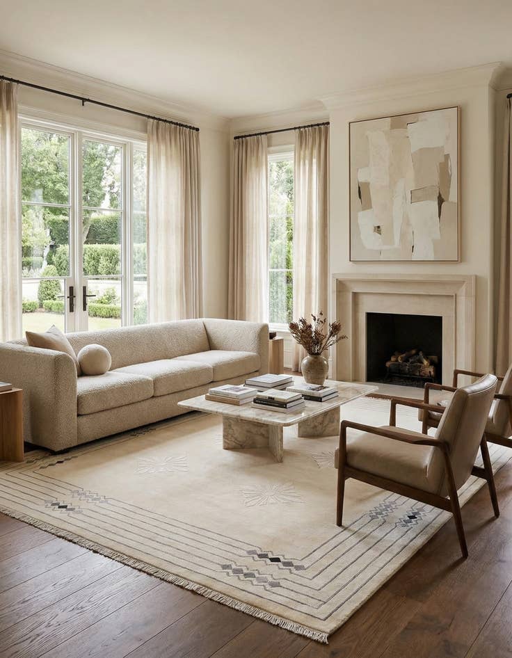 Detail image of  8' x 10'  Hand Knotted Darya Wool Rug