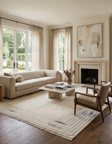 8' x 10' Hand Knotted Darya Wool Rug