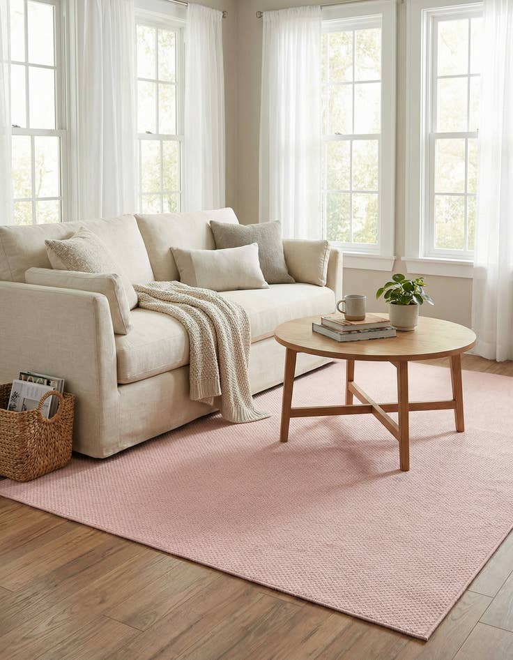 Detail image of  7' 10 x 10'  Washable Solid Indoor / Outdoor Rug