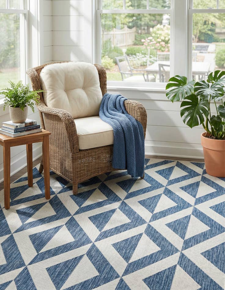 Detail image of 6' x 9' Easy-Clean Jill Zarin Napa Indoor / Outdoor Rug