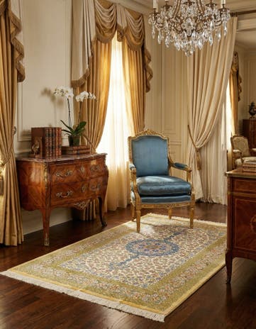 2' 7 x 4' Ghom Silk Rug