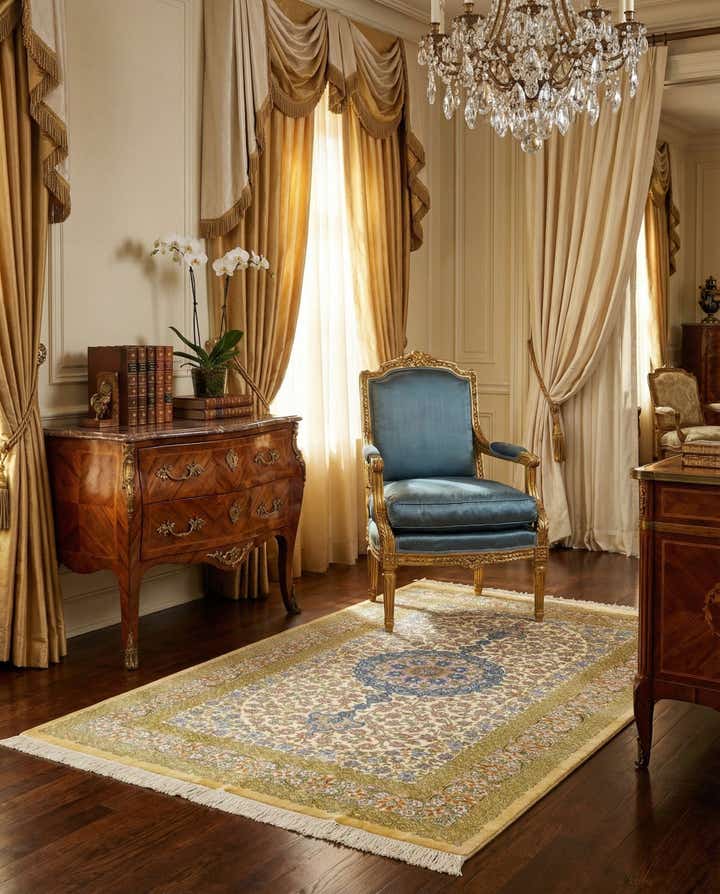 2' 7 x 4' Ghom Silk Rug