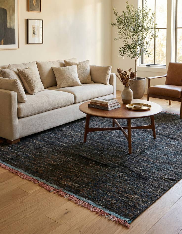 Detail image of 7' 9 x 9' 2  Hand Knotted Moroccan Wool Rug