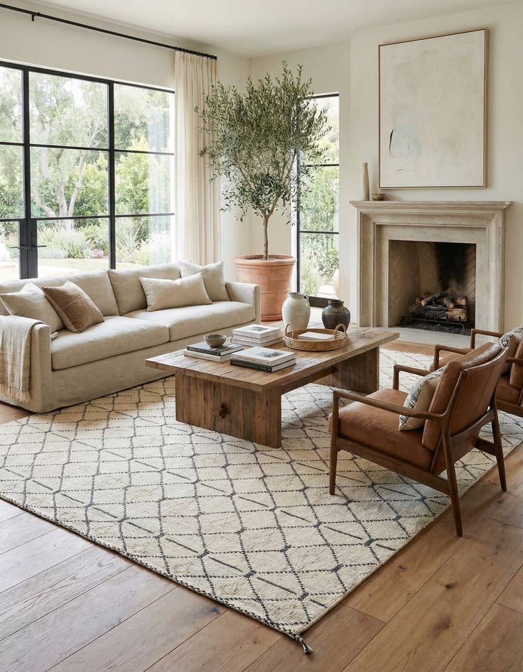 Detail image of 11' 10 x 14' 6  Hand Knotted Moroccan Wool Rug