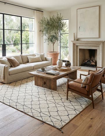 11' 10 x 14' 6 Hand Knotted Moroccan Wool Rug