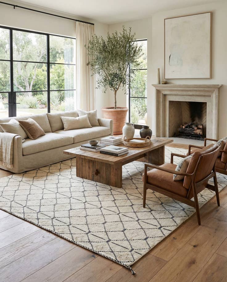 Detail image of 11' 10 x 14' 6 Hand Knotted Moroccan Wool Rug