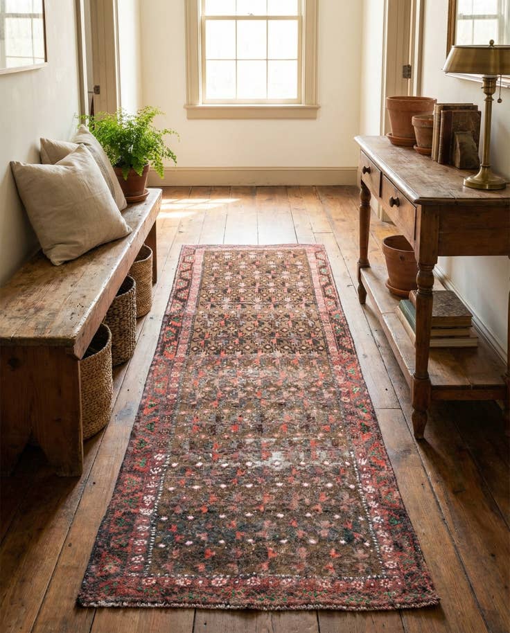 Detail image of 2' 8 x 5' 8 Hand Knotted Ultra Vintage Persian Wool Runner Rug