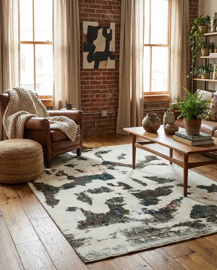 Detail image of 6' x 9' Hand Knotted Ultra Vintage Persian Wool Rug
