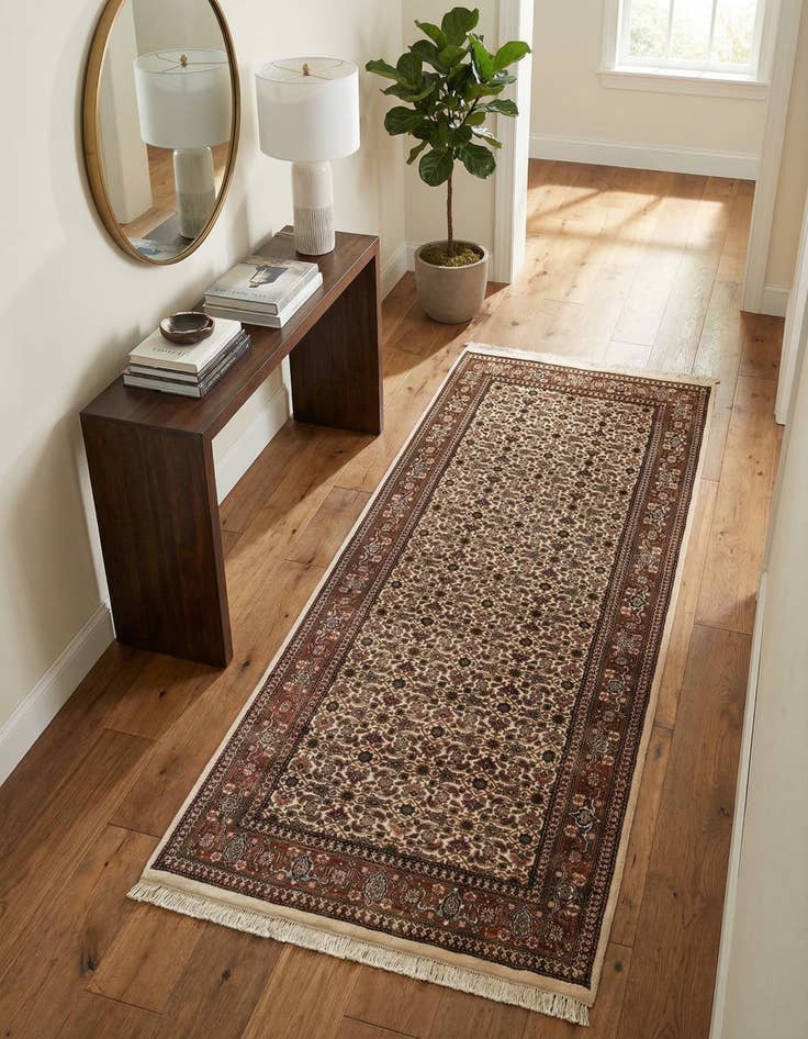 Detail image of 5' 4 x 11' 5  Hand Knotted Farahan Wool Runner Rug