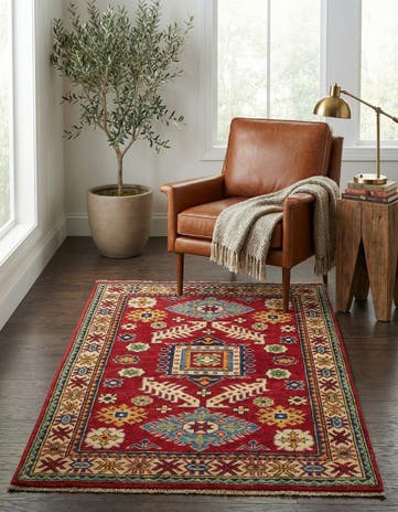 3' 3 x 5' Hand Knotted Kazak Rug