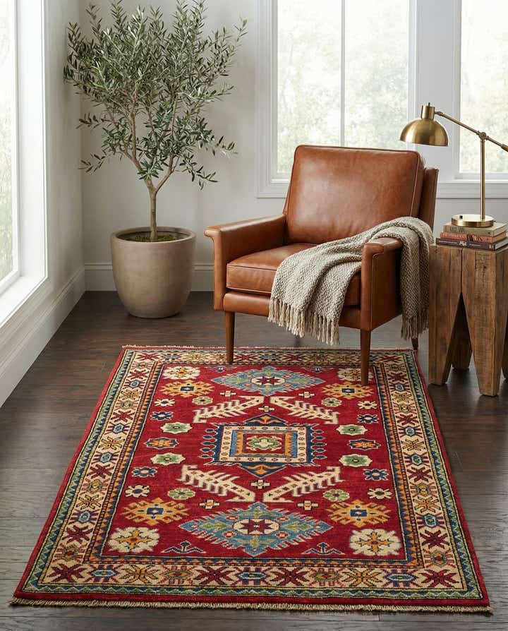 3' 3 x 5' Hand Knotted Kazak Rug