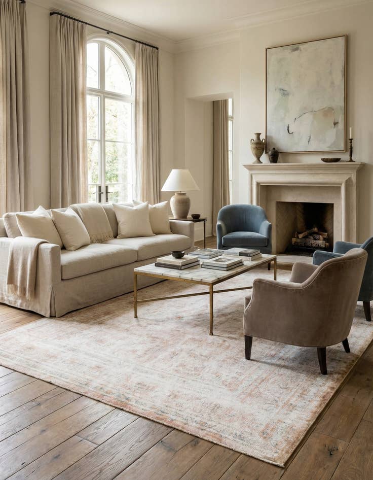 Detail image of 6' 4 x 9' 2  Hand Knotted Ultra Vintage Persian Wool Rug