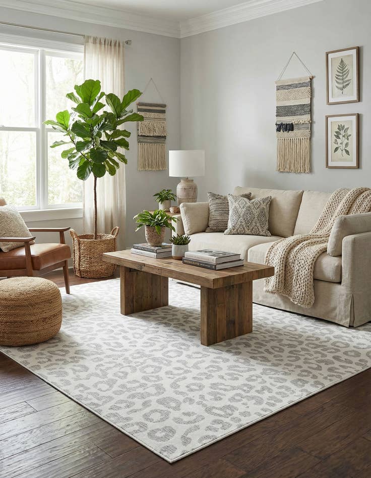 Detail image of 10' x 10'  Washable Safari Indoor / Outdoor Square Rug