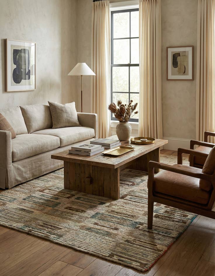 Detail image of 5' x 7' 8  Hand Knotted Darya Wool Rug