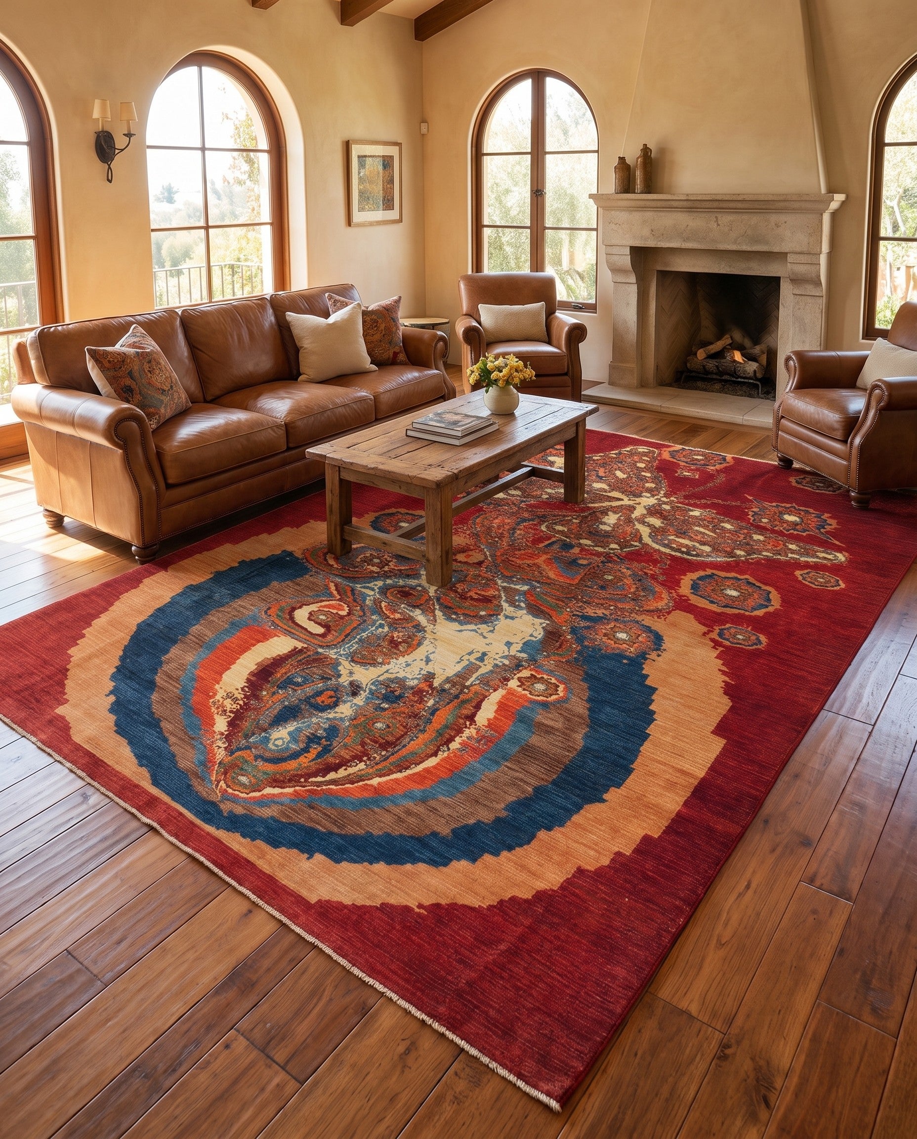 6' 8 x 9' 8 Hand Knotted Ariana Ziegler Rug