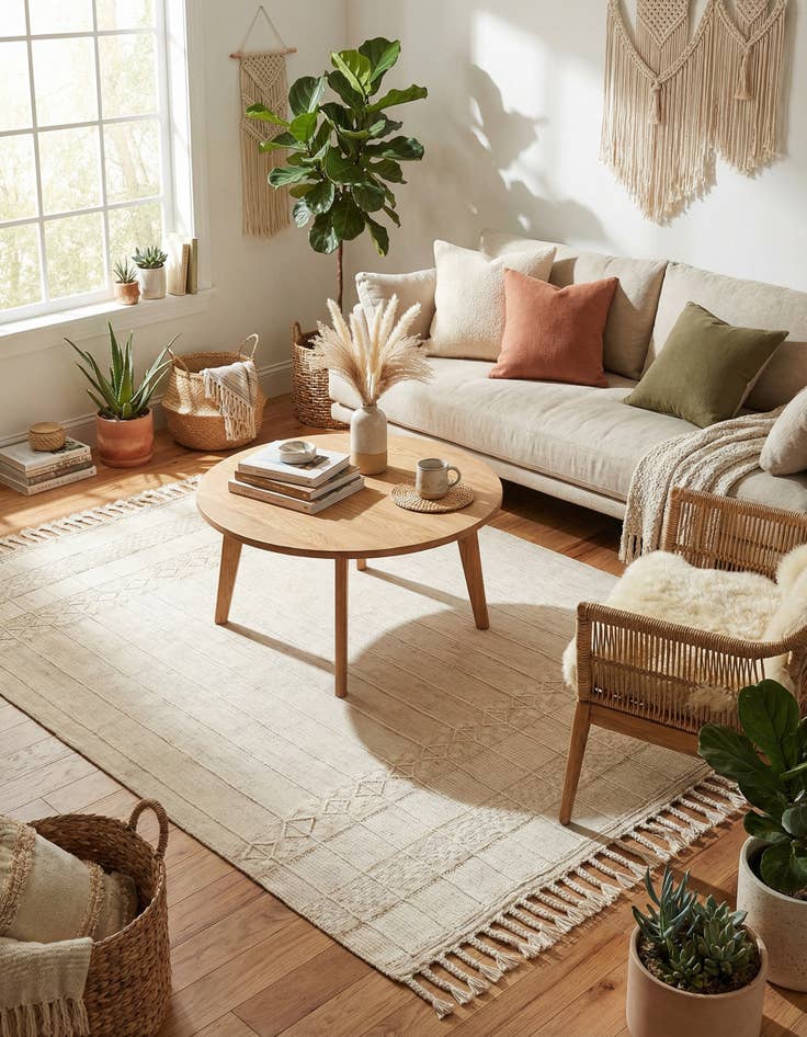 Detail image of 7' 10 x 10'  Washable Eco Bohemian Indoor / Outdoor Rug