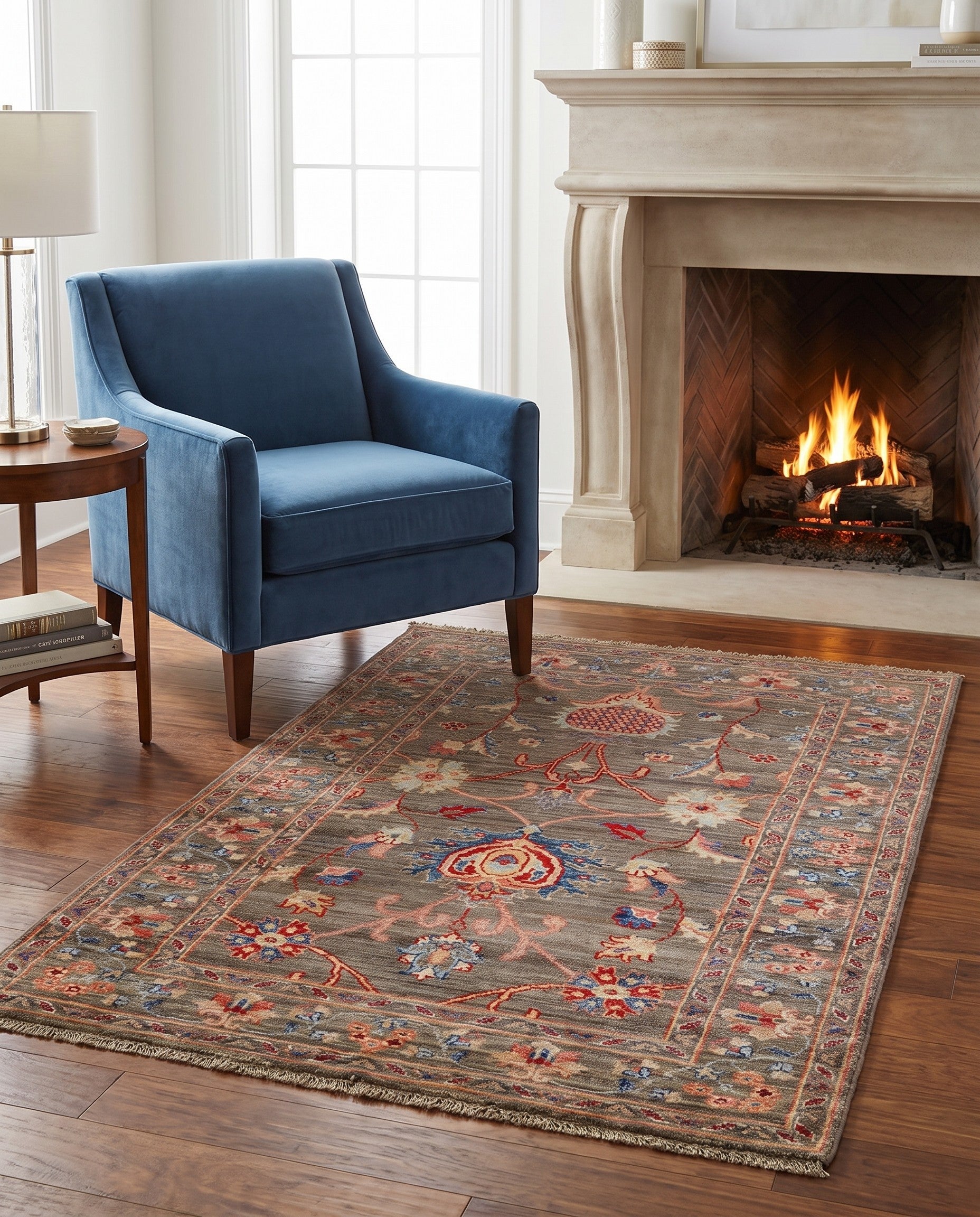 3' 4 x 5' Hand Knotted Ariana Ziegler Rug