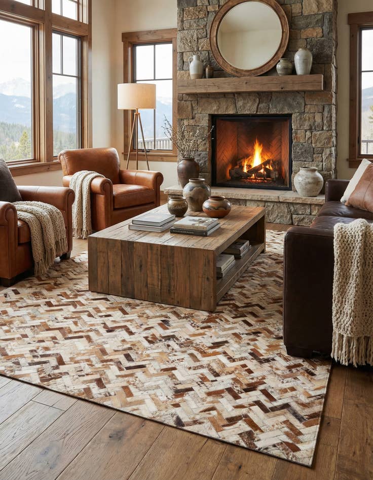 Detail image of  5' x 7' 10 Cowhide Rug