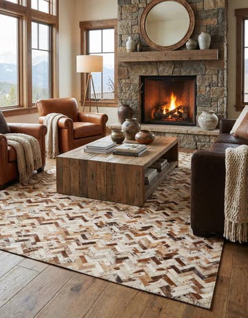 5' x 7' 10 Cowhide Rug